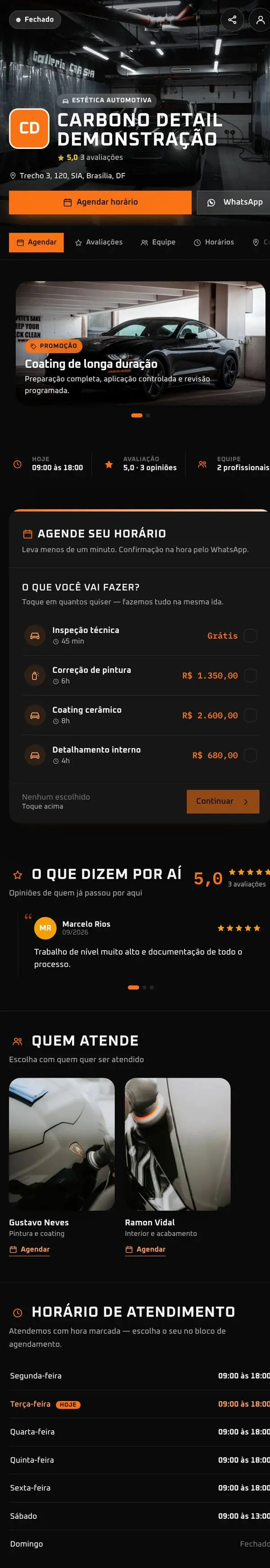 Modelo Estética Automotiva Carbono