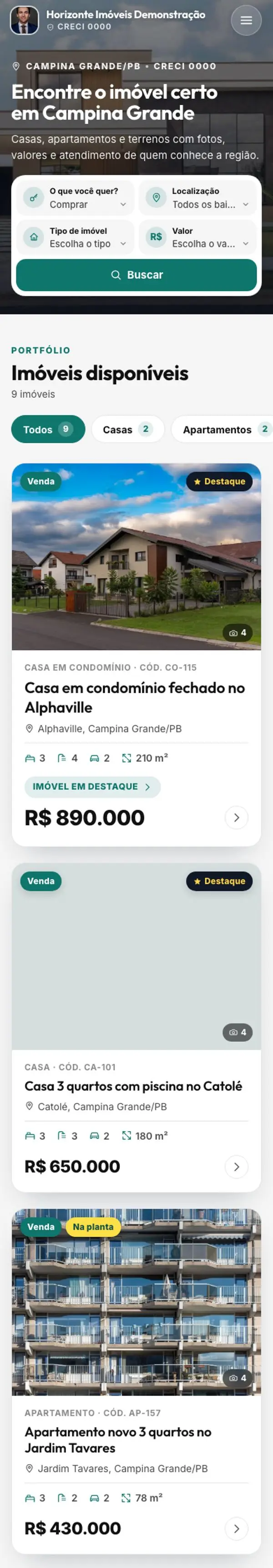 Modelo Imóveis Horizonte