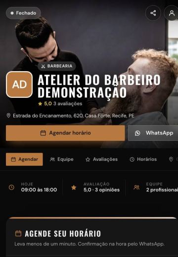 Modelo Barbearia Atelier