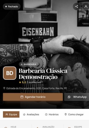 Modelo Barbearia Clássica