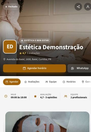 Modelo Estética e bem-estar
