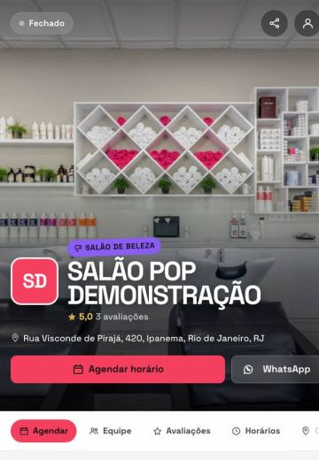 Modelo Salão Pop