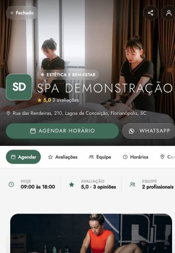 Modelo Massagem e spa