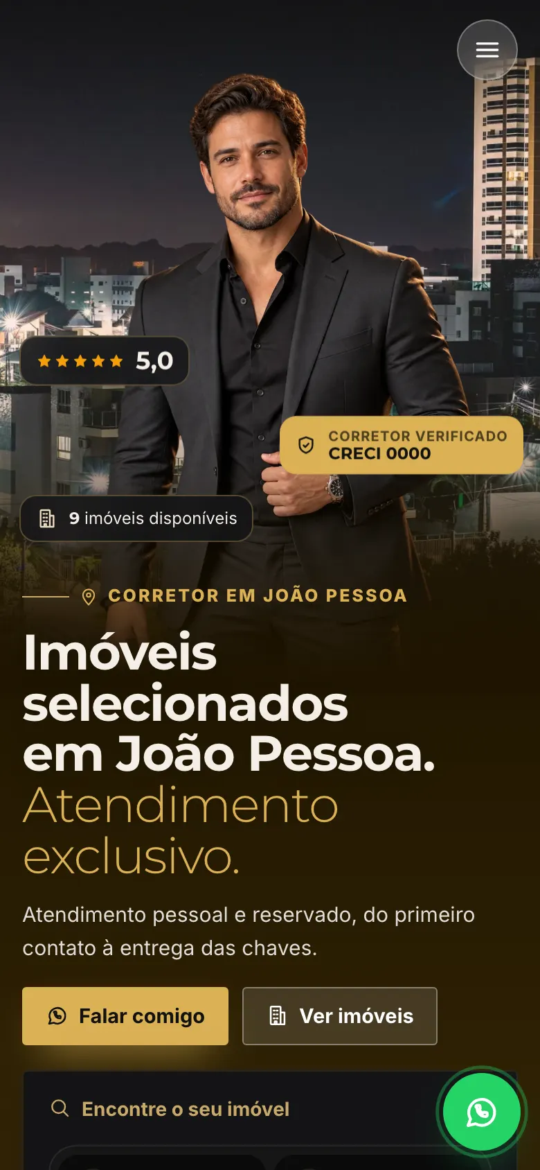 Site de imóveis: modelo Assinatura